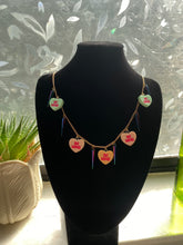 Load image into Gallery viewer, Be mine hearts &amp; rainbow spikes necklace