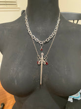 Load image into Gallery viewer, Sword Double Chain Necklace