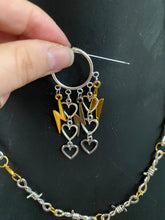 Load image into Gallery viewer, Electric Hearts Dangle Earrings