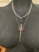 Load image into Gallery viewer, Sword Double Chain Necklace