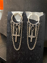 Load image into Gallery viewer, Asymmetrical Cross Earrings