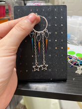 Load image into Gallery viewer, Celestial rainbow chrome earrings