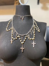 Load image into Gallery viewer, Cross and Daggers Necklace