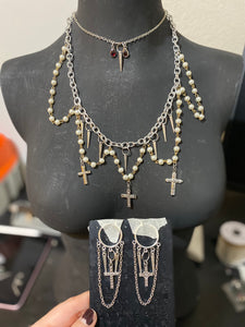 Asymmetrical Cross Earrings