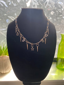 Stars and spikes necklace