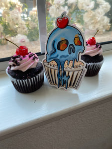Skull Cupcake Sticker