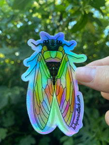 Cicada Holographic Vinyl Sticker