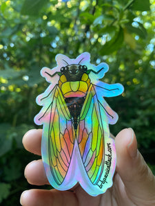 Cicada Holographic Vinyl Sticker