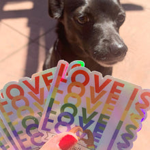 Load image into Gallery viewer, Love is Love Holographic Vinyl Sticker