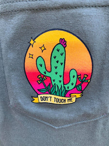 Don't Touch Me Pocket T-Shirt (Dark Olive)