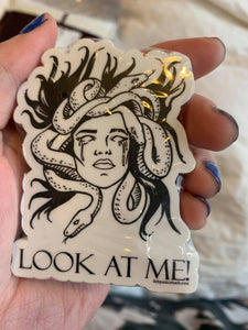 "Look At Me!" Medusa Die-cut Vinyl Sticker